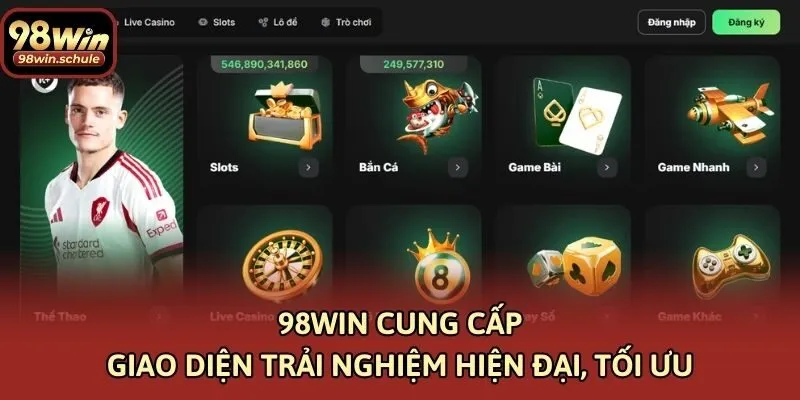 98win cung cấp giao diện trải nghiệm hiện đại, tối ưu