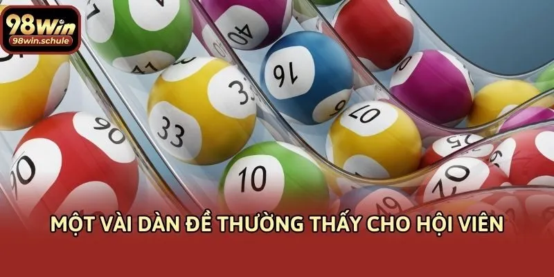 Một vài dàn đề thường thấy cho hội viên